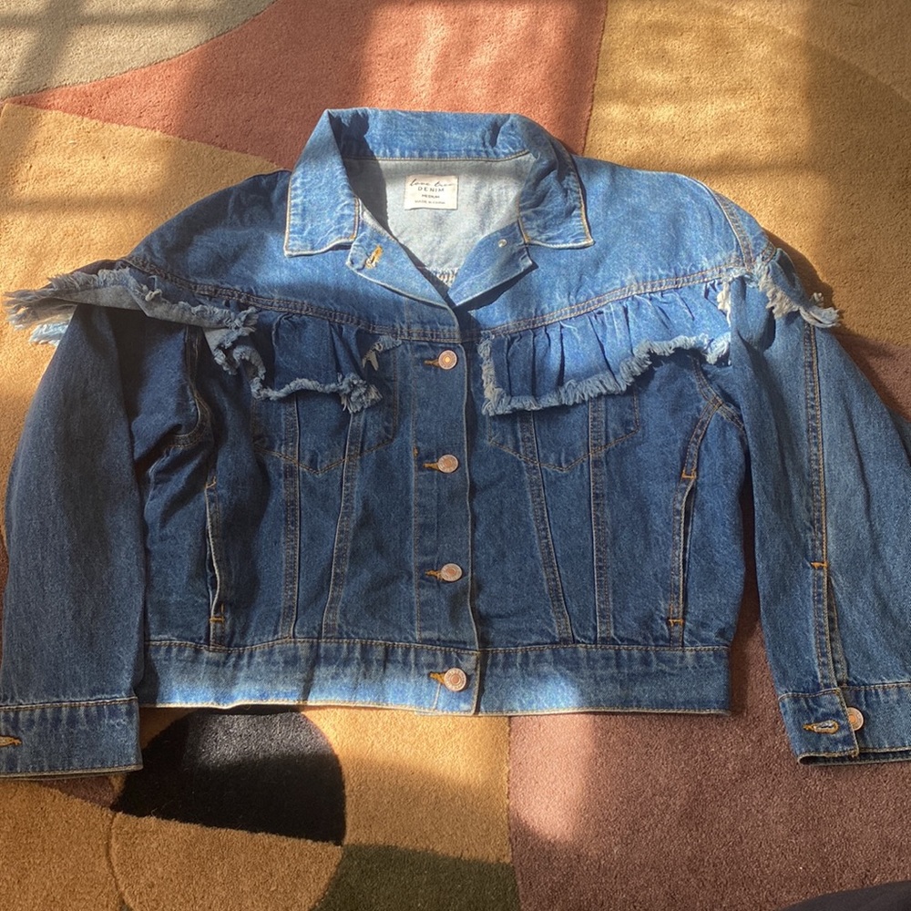 Jean Jacket with Ruffles